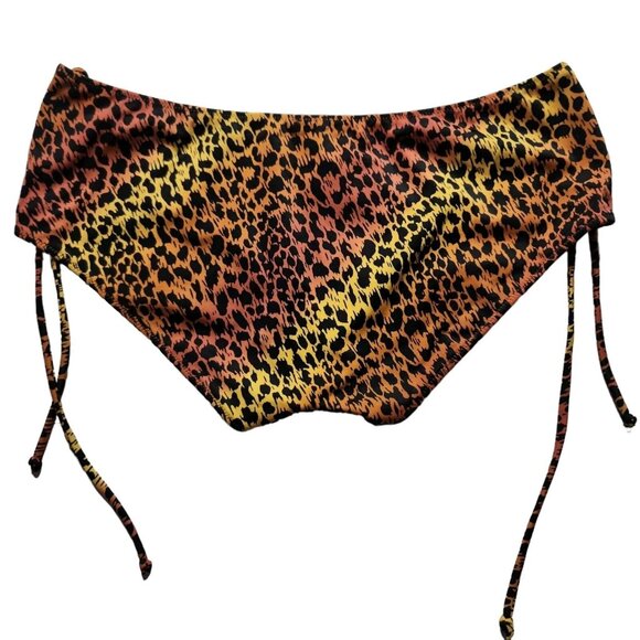 Victoria Secret Women’s Colorful Animal Print Bikini Swim Bottom SZ Medium - Picture 2 of 5